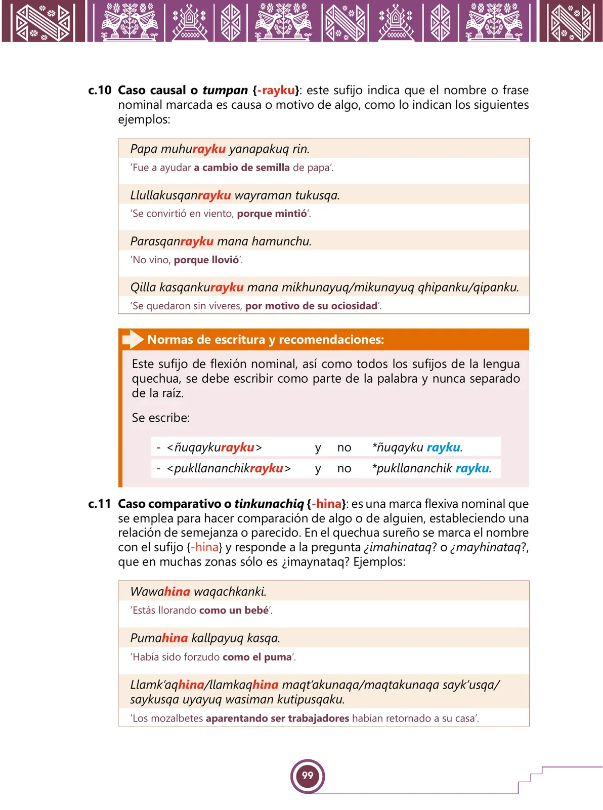 Página 101 de Urin Qichwa Qillqay Yachana Mayt'u = Manual de escritura quechua sureño · 2021