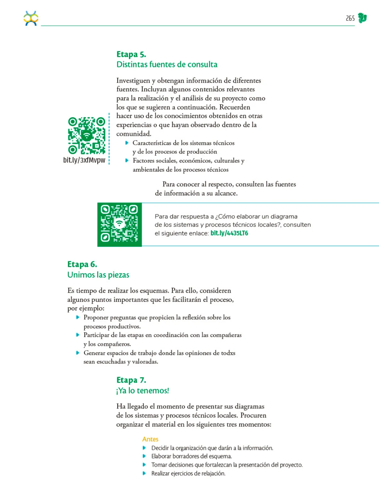 Página 266 de Colección Sk´asolil. Nuestro libro de Proyectos. Tomo I. Libro de Educación Telesecundaria Grado 2° Ciclo Escolar 2025 - 2026