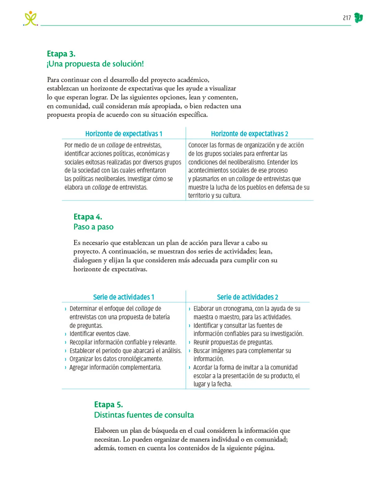 Miniatura página 218 de Colección Sk´asolil. Nuestro libro de Proyectos.  Tomo III.  Libro de Educación Telesecundaria Grado 2°  Ciclo Escolar 2025 - 2026