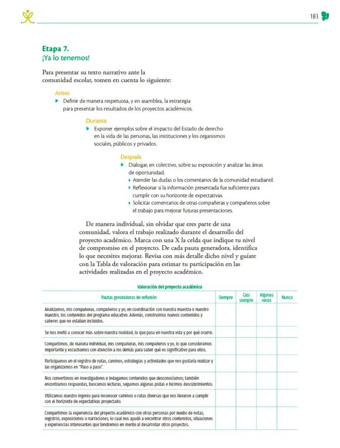 Página 184 de Colección Sk´asolil. Nuestro libro de Proyectos. Tomo II. Libro de Educación Telesecundaria Grado 2° Ciclo Escolar 2025 - 2026