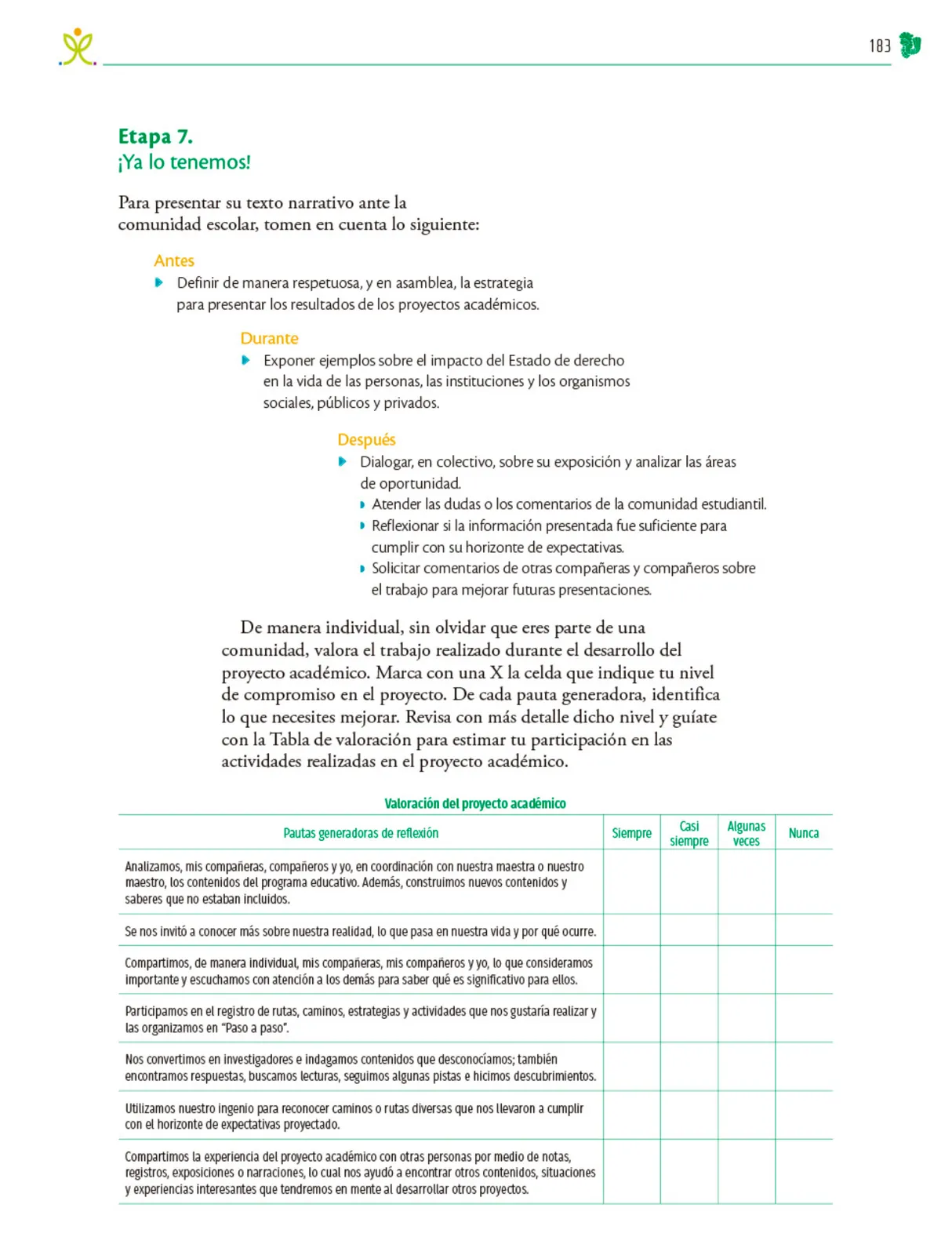 Miniatura página 184 de Colección Sk´asolil. Nuestro libro de Proyectos.  Tomo II.  Libro de Educación Telesecundaria Grado 2°  Ciclo Escolar 2025 - 2026