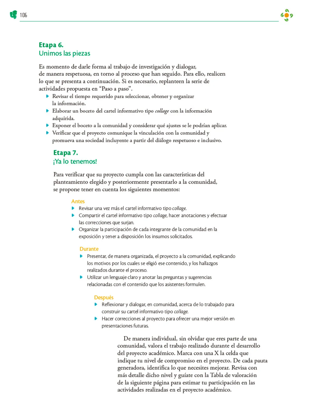 Página 107 de Colección Sk´asolil. Nuestro libro de Proyectos. Tomo I.    Libro de Educación Telesecundaria Grado 2°  Ciclo Escolar 2025 - 2026