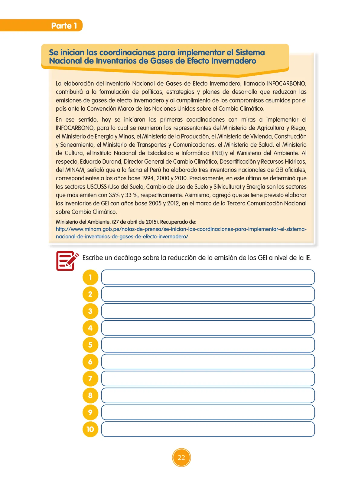 Página 23 de Guía de educación ambiental para el desarrollo sostenible : cambio climático · 2016