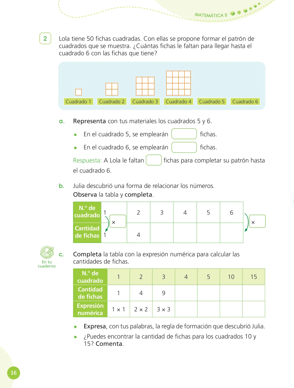 Miniatura página 18 de Cuadernillo de Matemática 5, quinto grado de Primaria ﻿ · 2023