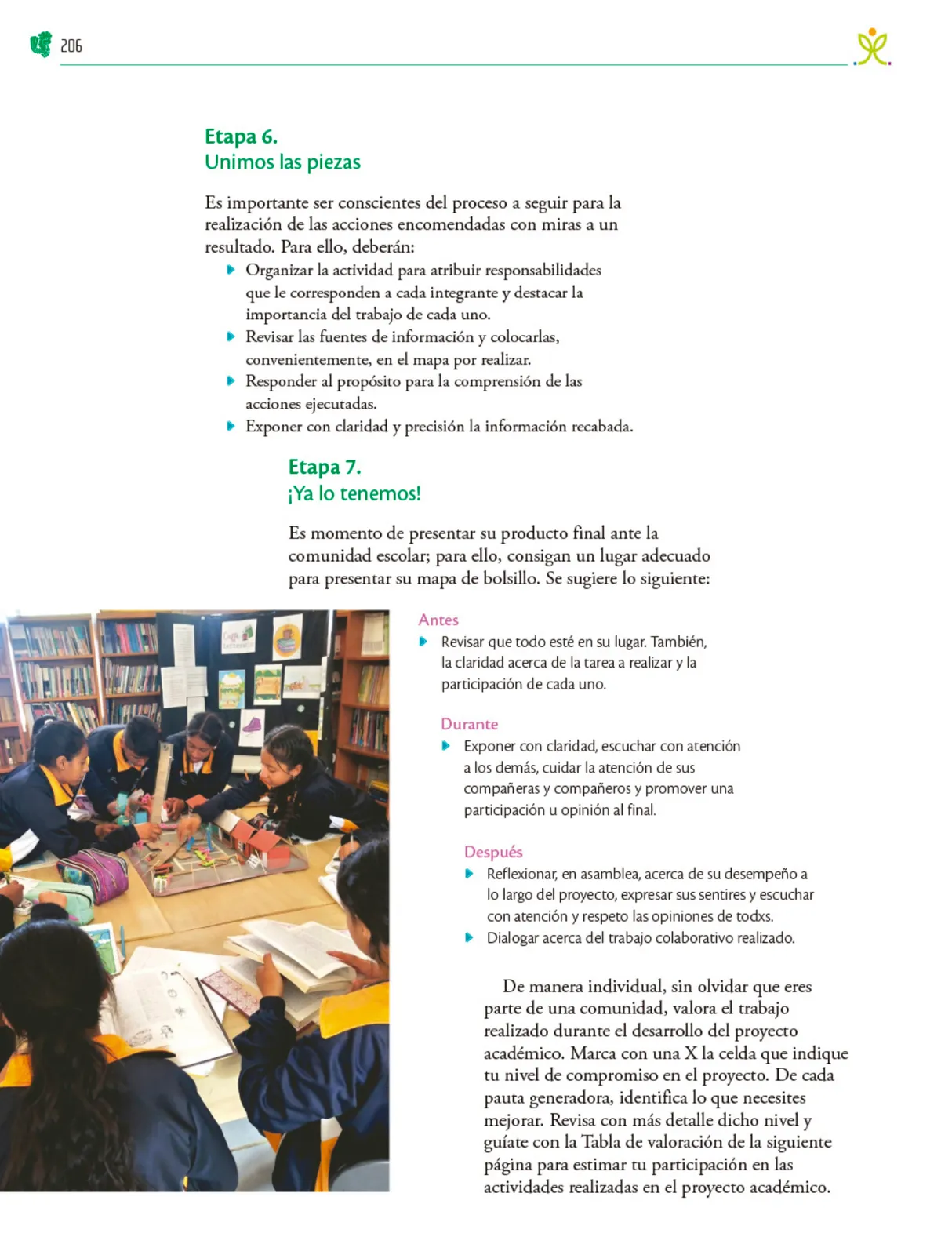 Miniatura página 207 de Colección Ximhai. Nuestro libro de Proyectos.  Tomo II.   Libro de Educación Telesecundaria Grado 1°  Ciclo Escolar 2025 - 2026