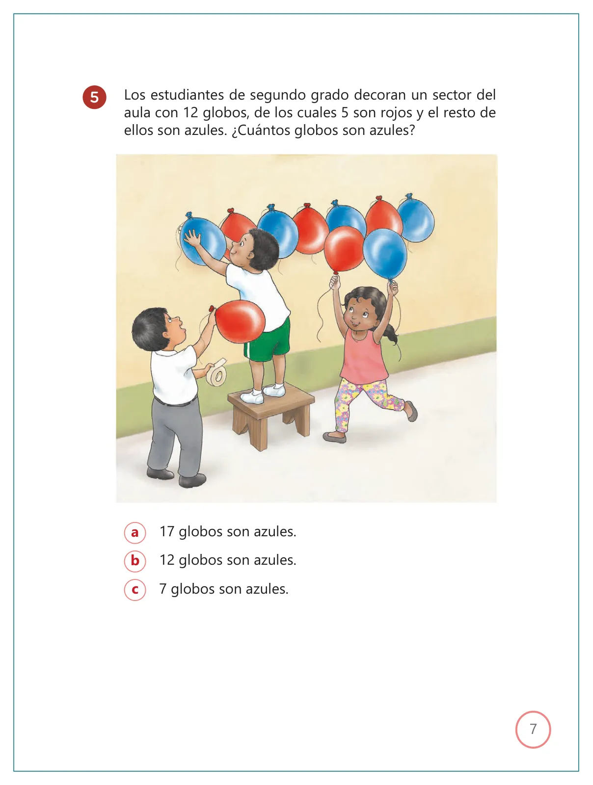 Miniatura página 7 de Kit de evaluación Proceso 1 Demostrando lo que aprendimos : Matemática, segundo trimestre, ﻿Segundo grado - Primaria · 2019