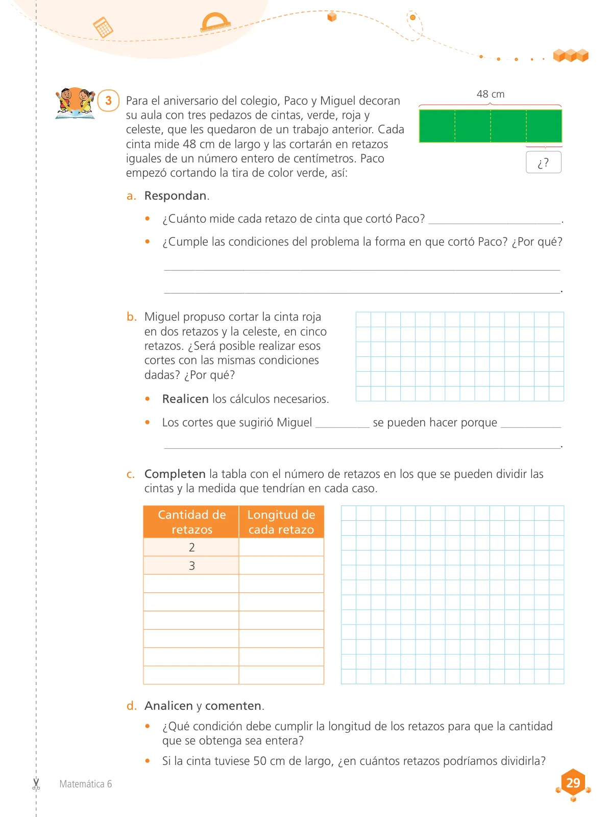 Página 31 de Matemática 6 : cuaderno de trabajo para sexto grado de Educación Primaria 2019 · 2019