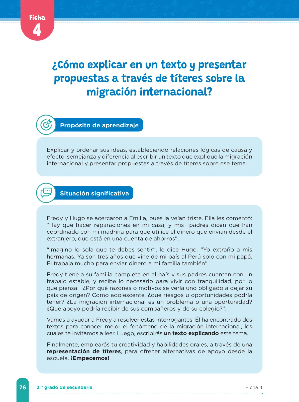 Página 78 de Fichas de aprendizaje de Comunicación 2 · 2024