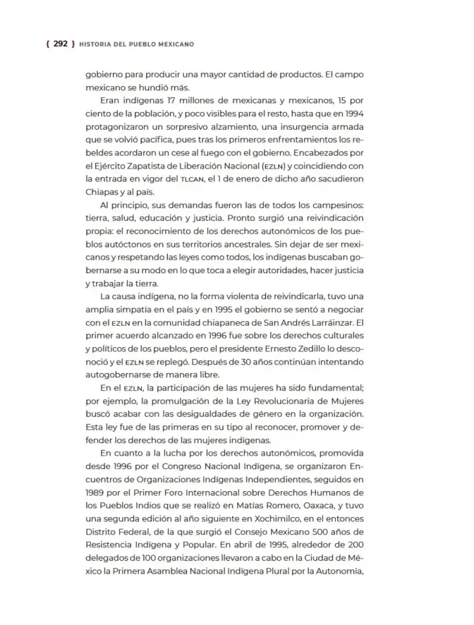 Página 293 de Historia del pueblo mexicano. Libro de Educación Secundaria Grado 1° Ciclo Escolar 2025 - 2026