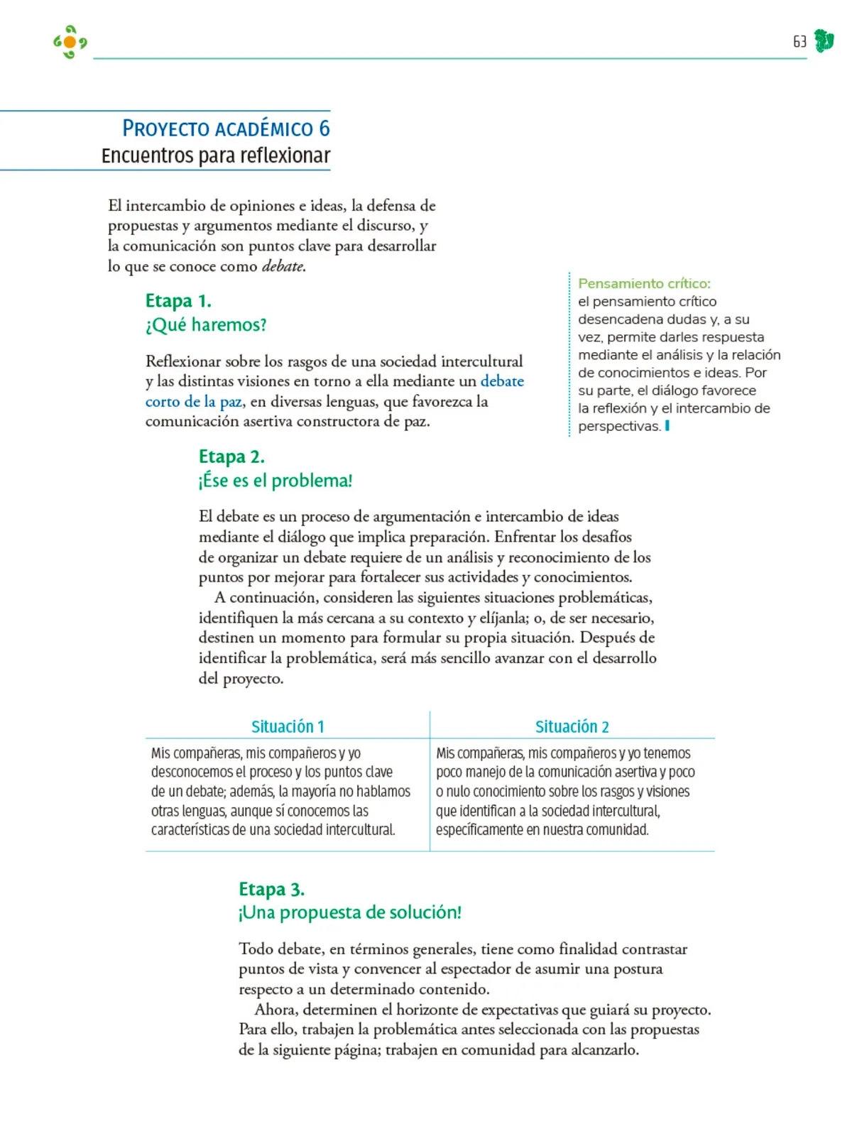 Miniatura página 64 de Colección Nanahuatzin. Nuestro libro de Proyectos. Tomo I.   Libro de Educación Telesecundaria Grado 3°  Ciclo Escolar 2025 - 2026