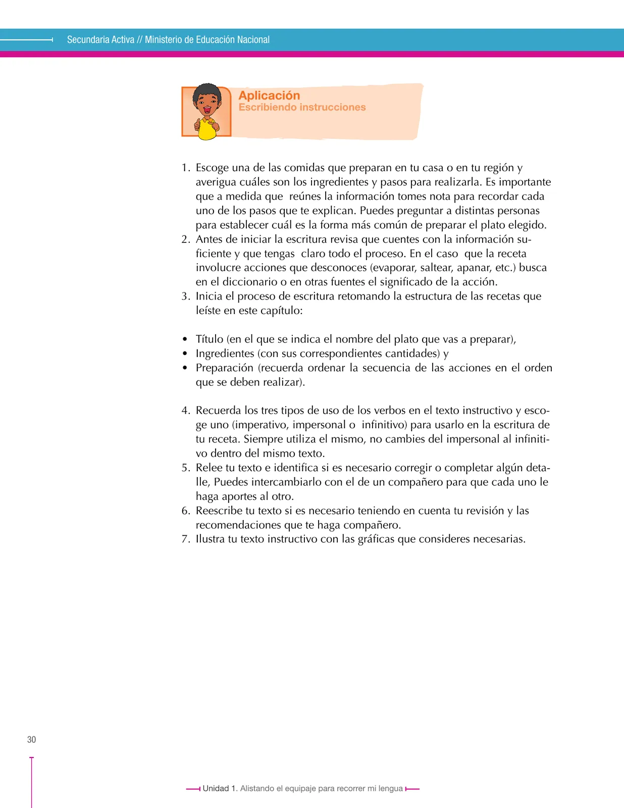 Página 30 de Lenguaje 7° · Secundaria Activa