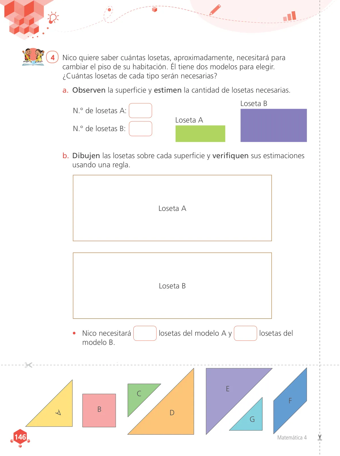 Miniatura página 148 de Matemática 4 : cuaderno de trabajo para cuarto grado de Educación Primaria 2019 · 2019