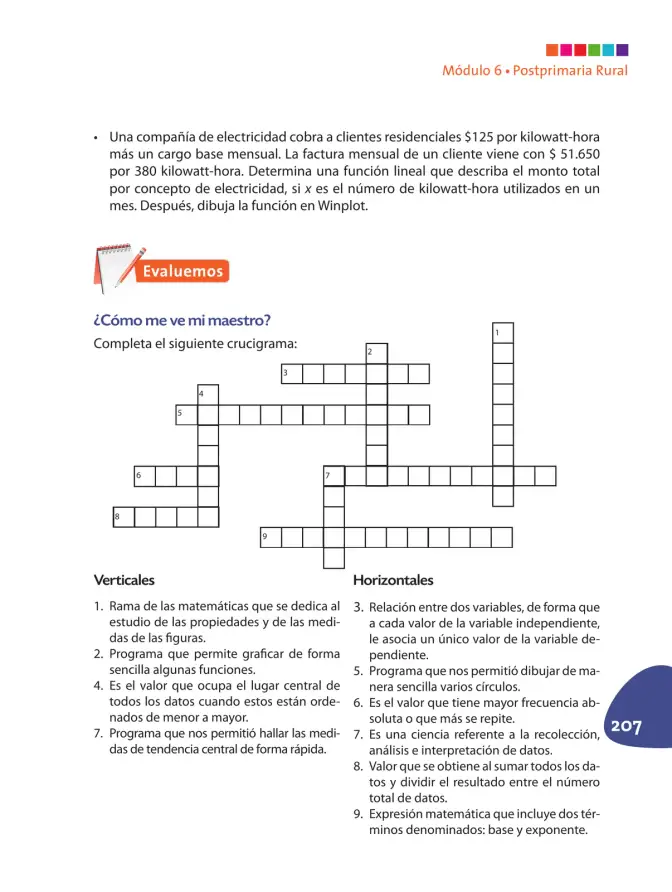 Página 208 de Matematica 9° · Postprimaria