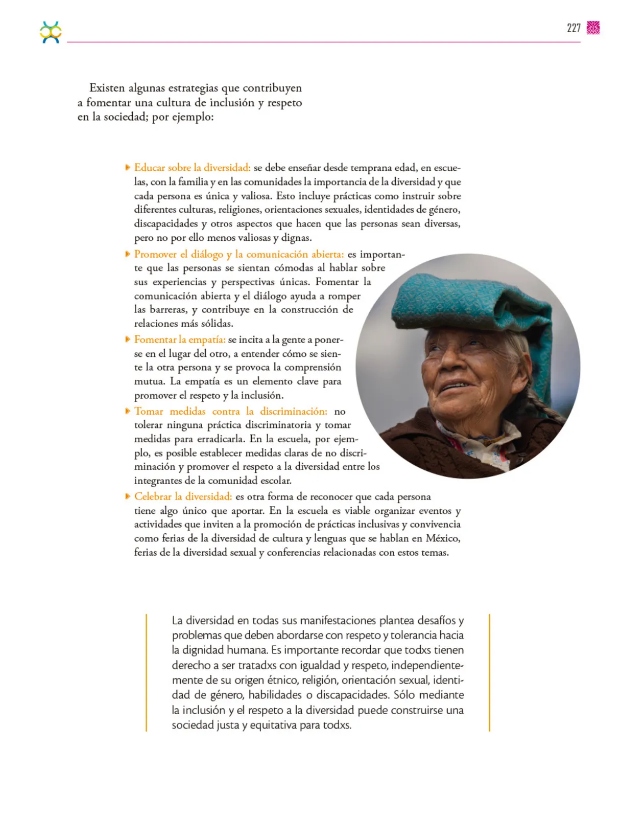 Página 228 de Colección Nanahuatzin. De lo humano y lo comunitario. Libro de Educación Secundaria Grado 3° Ciclo Escolar 2025 - 2026