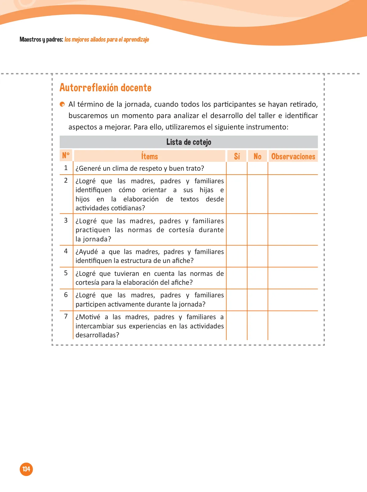 Página 136 de Guía para el trabajo docente con las familias del ciclo IV de Primaria · 2016