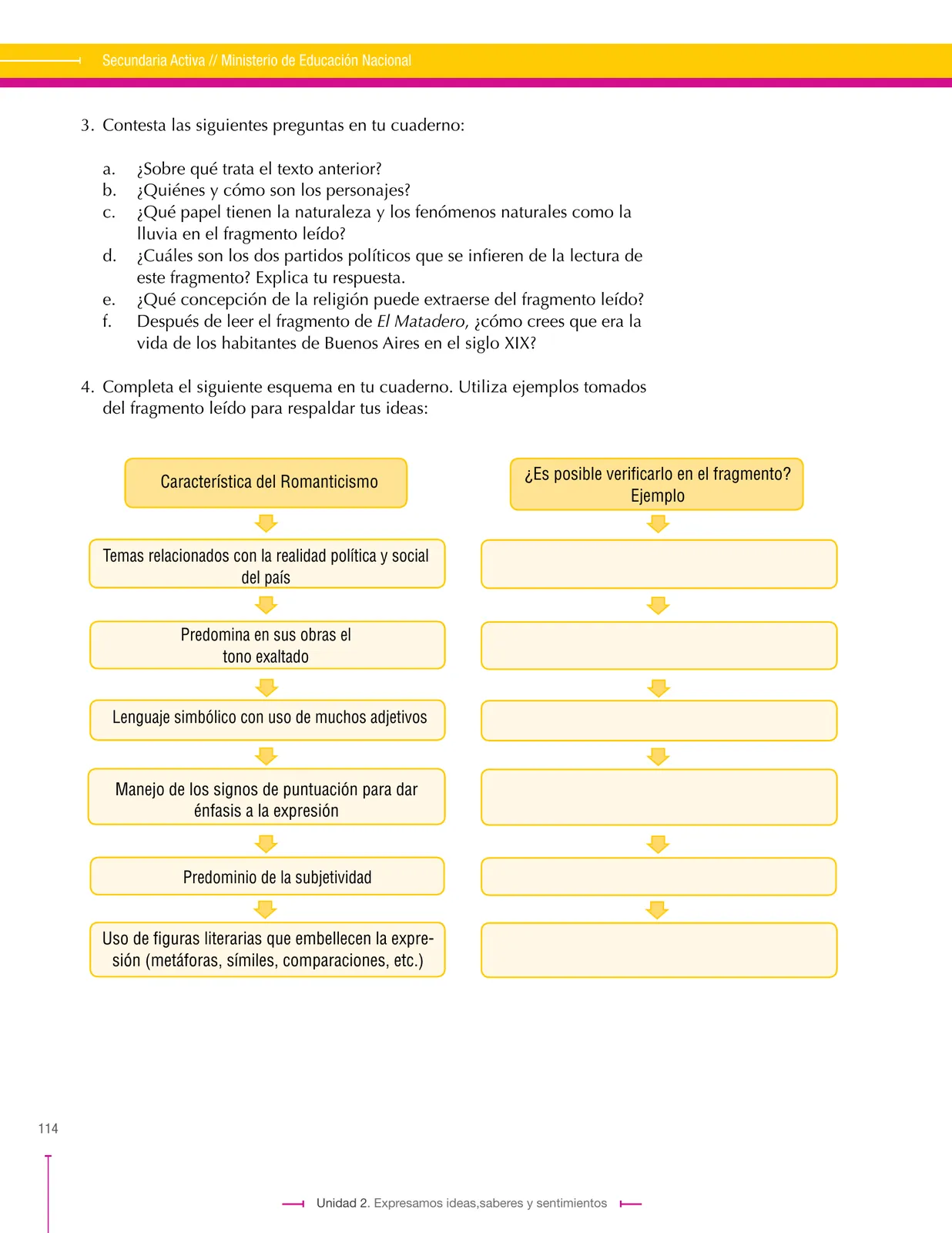 Página 114 de Lenguaje 9° · Secundaria Activa