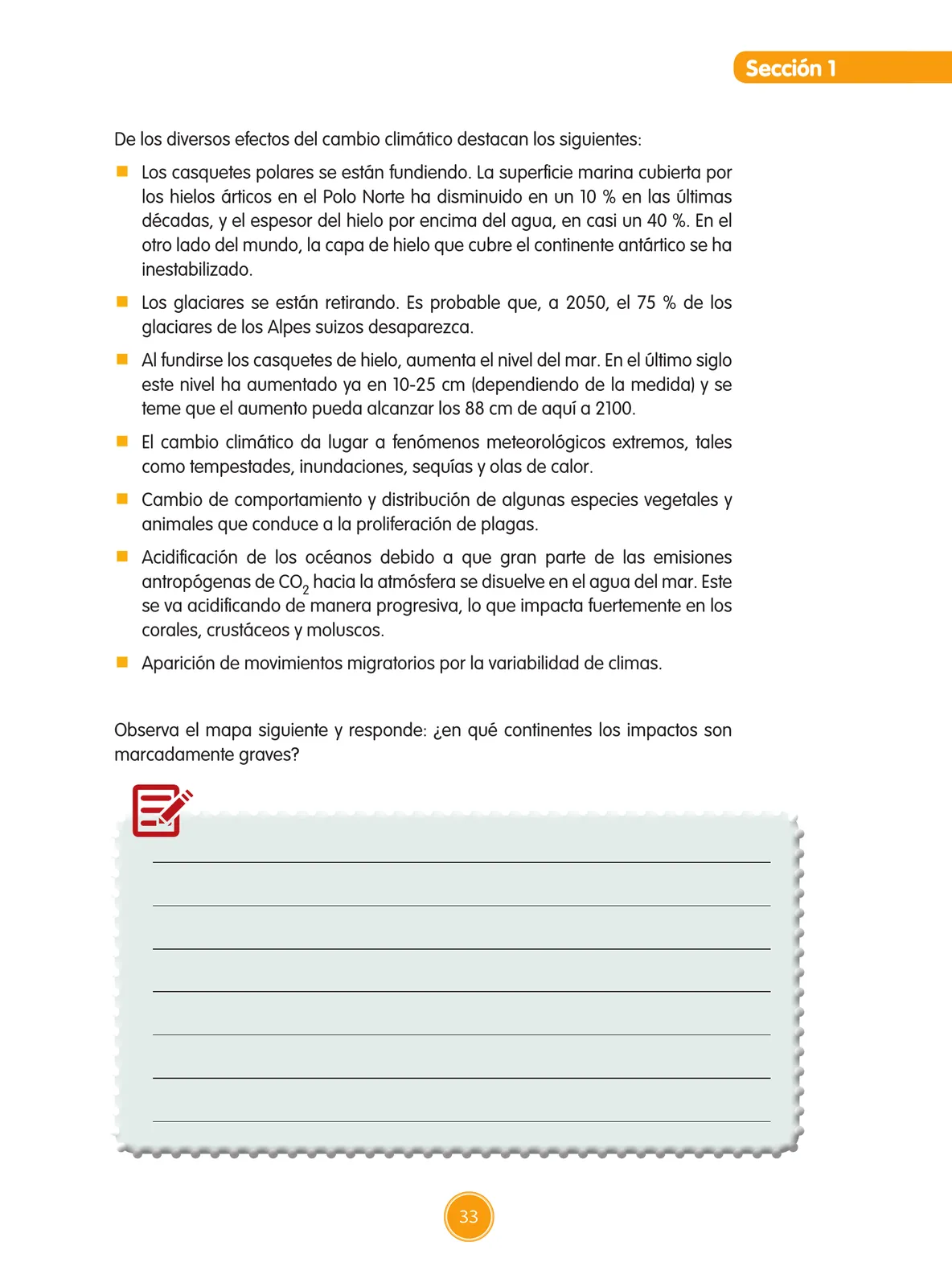 Miniatura página 34 de Guía de educación ambiental para el desarrollo sostenible : cambio climático · 2016