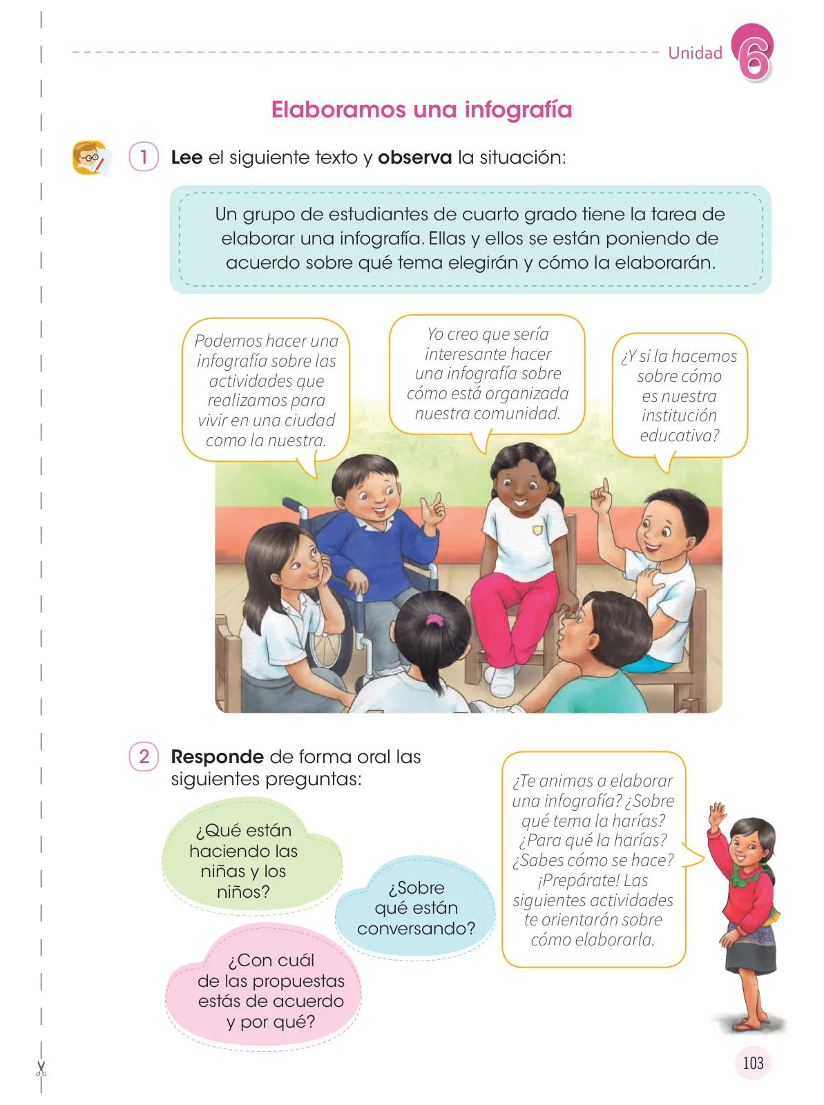 Miniatura página 105 de Comunicación 4 : cuaderno de trabajo para cuarto grado de Educación Primaria 2019 · 2019