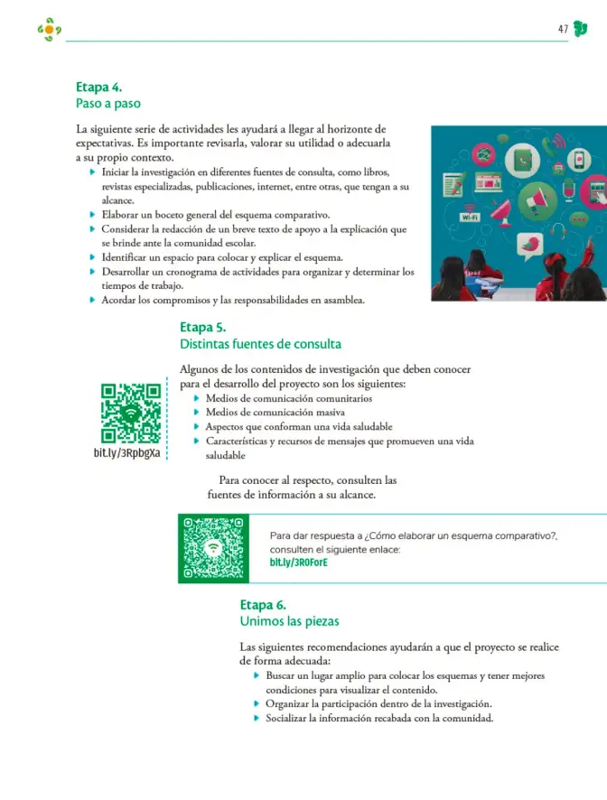 Página 48 de Colección Ximhai. Nuestro libro de Proyectos. Tomo III. Libro de Educación Telesecundaria Grado 1° Ciclo Escolar 2025 - 2026