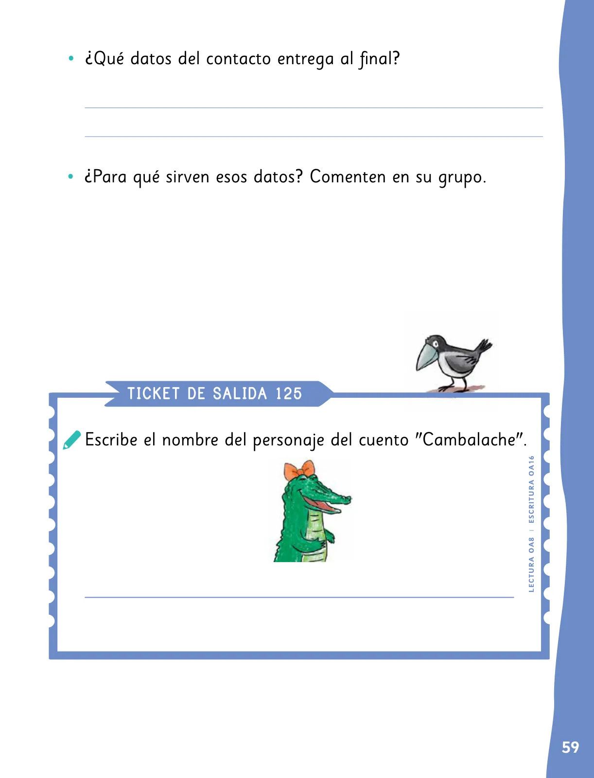 Página 62 de Lenguaje y Comunicación – Primero Básico | Texto del Estudiante MINEDUC – Descargar PDF · 2024