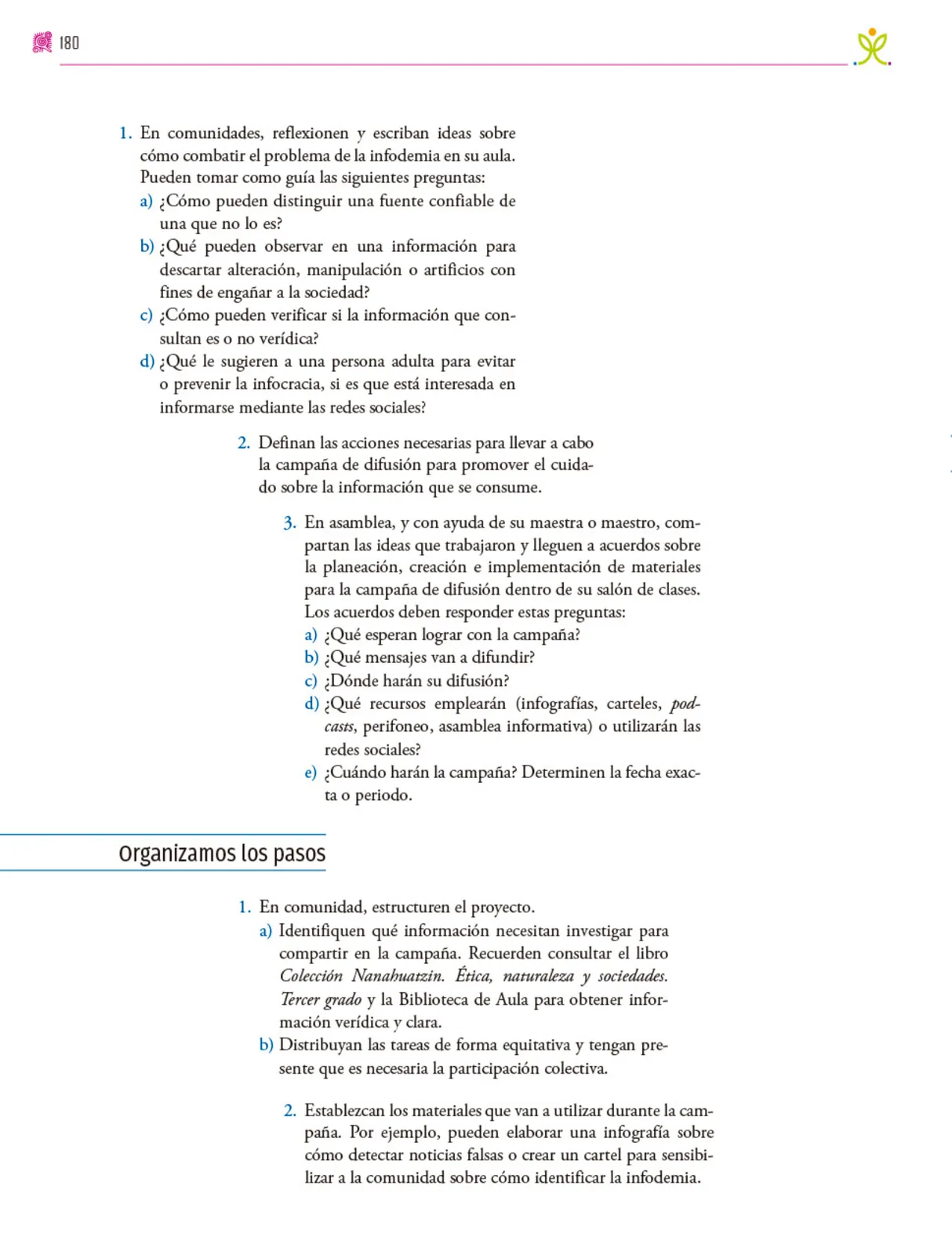 Miniatura página 181 de Colección Nanahuatzin. Nuestro libro de proyectos.   Libro de Educación Secundaria Grado 3°  Ciclo Escolar 2025 - 2026