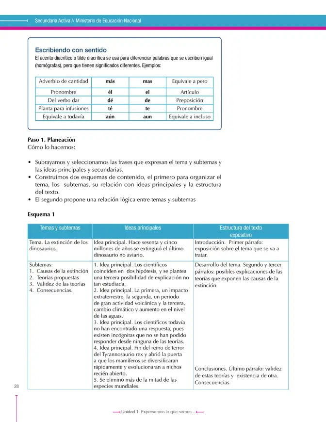Página 28 de Lenguaje 9° · Secundaria Activa