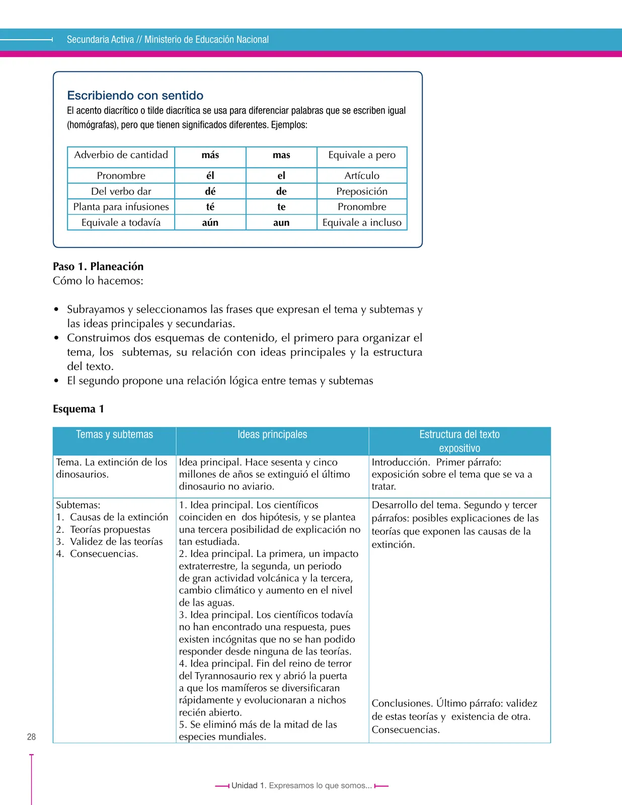 Miniatura página 28 de Lenguaje 9° · Secundaria Activa