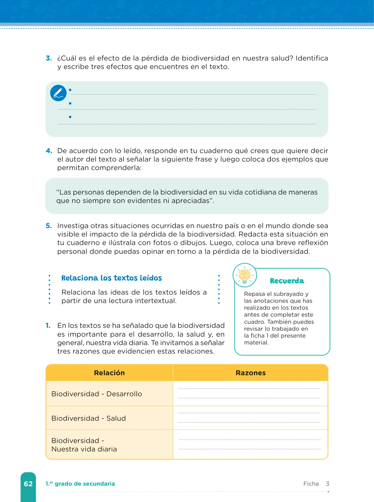Miniatura página 64 de Fichas de aprendizaje de Comunicación 1 · 2024
