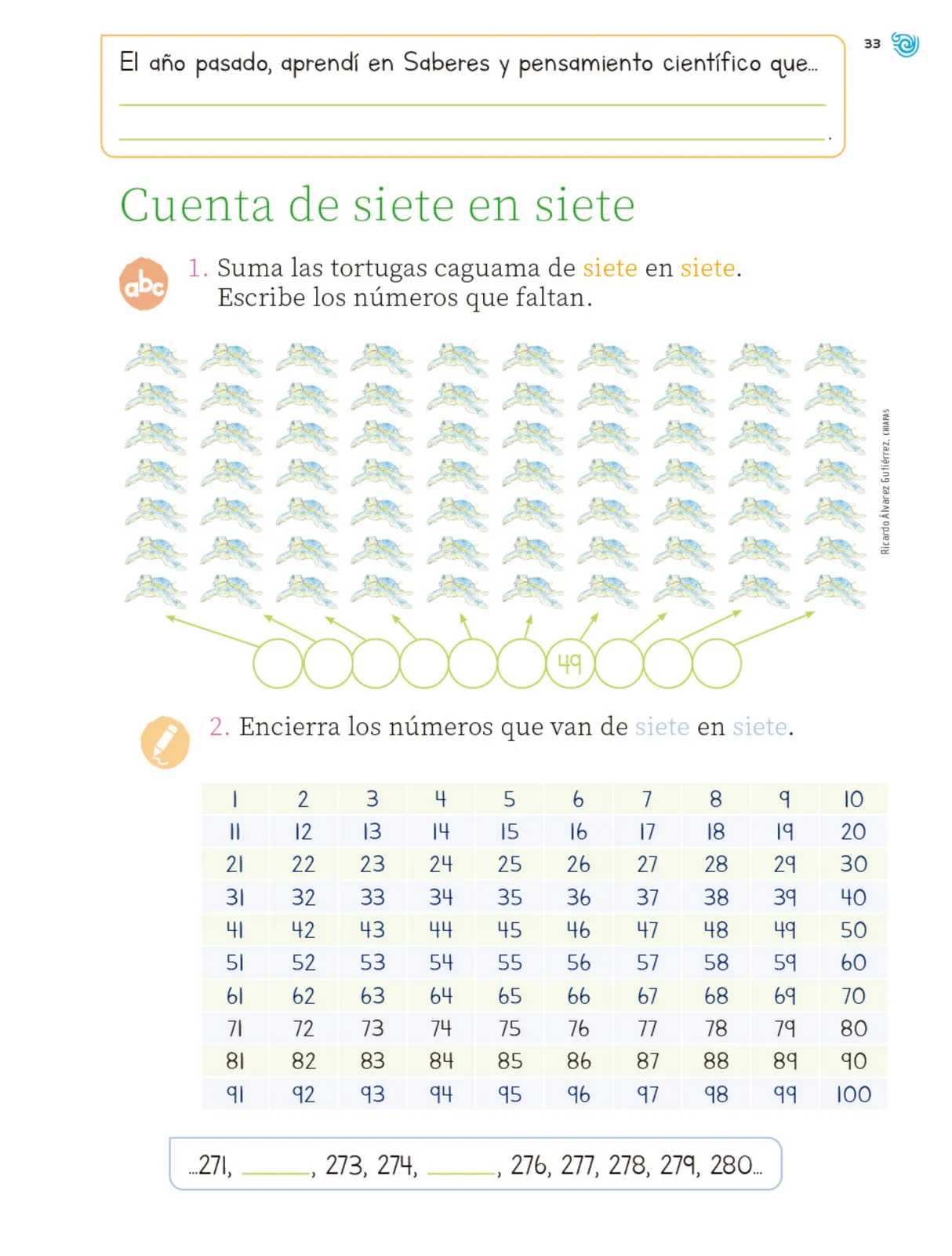 Página 34 de Múltiples lenguajes. Trazos y números. Libro de Educación Primaria Grado 2° Ciclo Escolar 2025 - 2026
