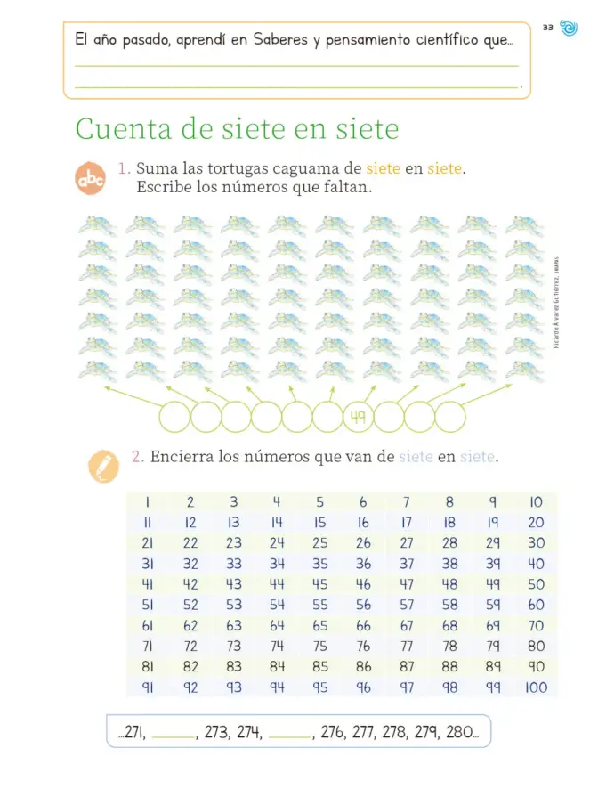 Página 34 de Múltiples lenguajes. Trazos y números. Libro de Educación Primaria Grado 2° Ciclo Escolar 2025 - 2026