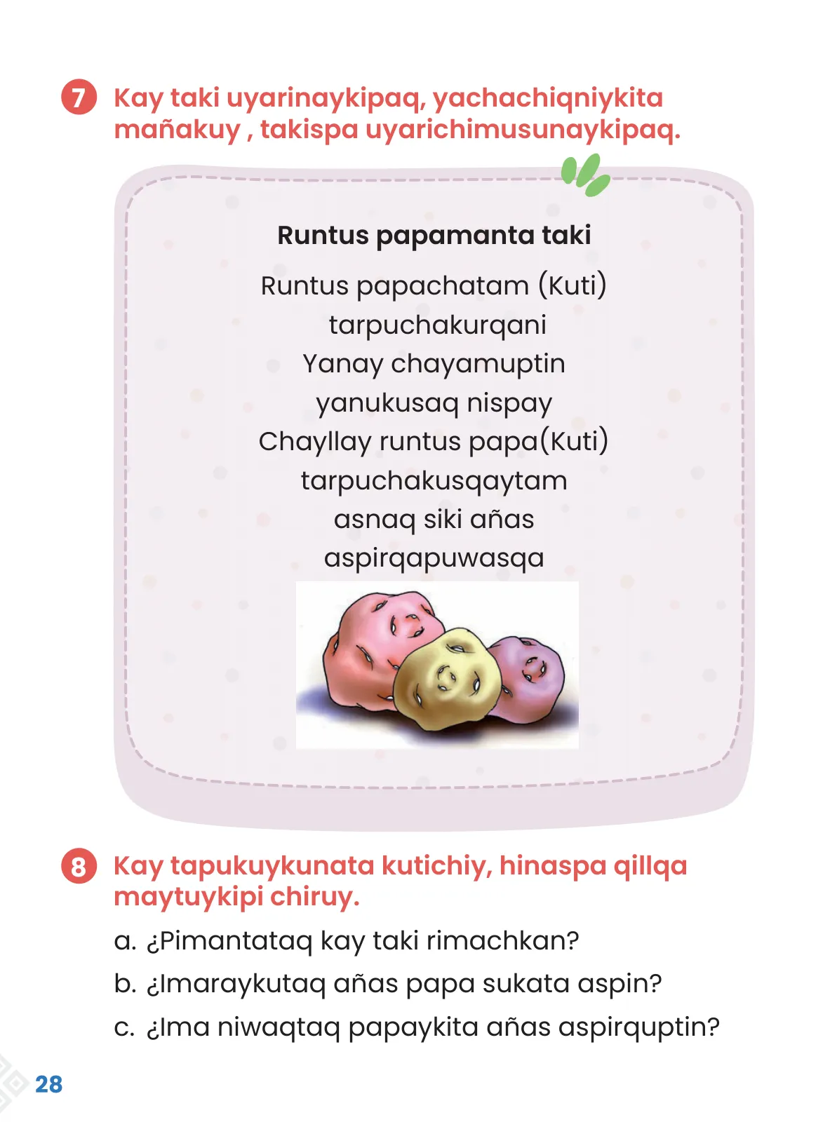 Miniatura página 30 de Ñawichana Maytu 1 Quechua - Chanka. Texto de Comunicación del 1° Primaria - Quechua Chanka · 2023