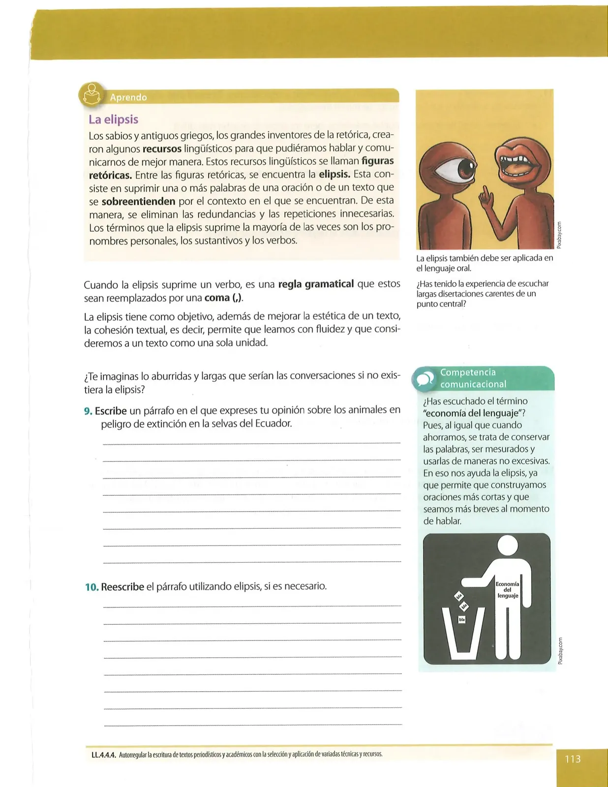 Miniatura página 113 de Lengua Y Literatura 8° · Egb 8 Lengua Y Literatura 2025 · 2025