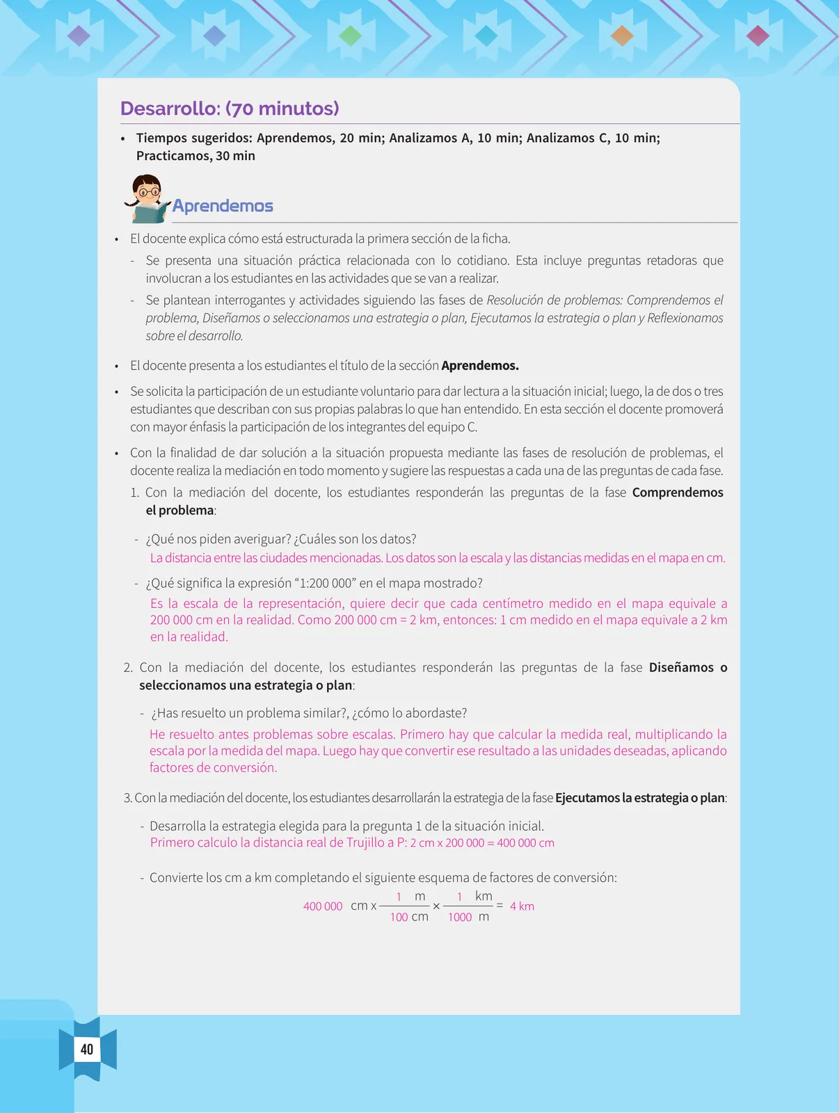 Miniatura página 42 de Resolvamos problemas 1 : manual para el docente 2018 · 2018