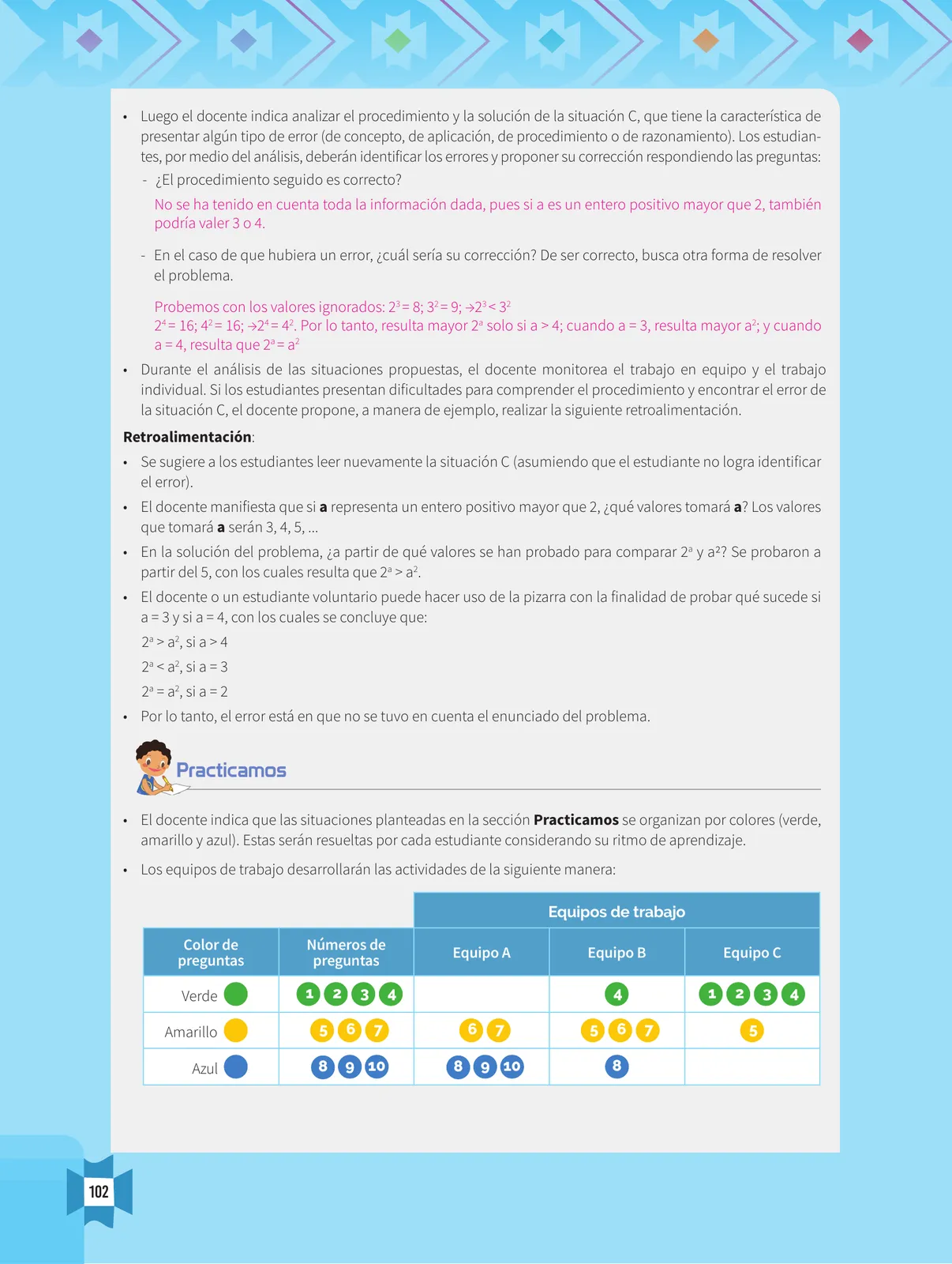 Miniatura página 104 de Resolvamos problemas 1 : manual para el docente 2018 · 2018