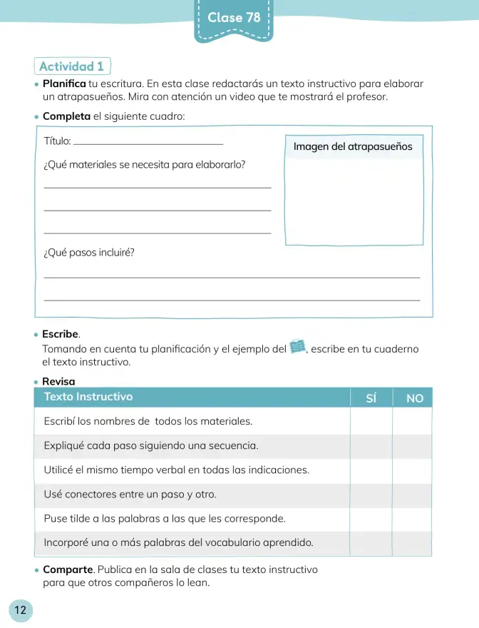 Página 13 de Lenguaje y Comunicación – Cuarto Básico | Texto del Estudiante MINEDUC – Descargar PDF · 2024