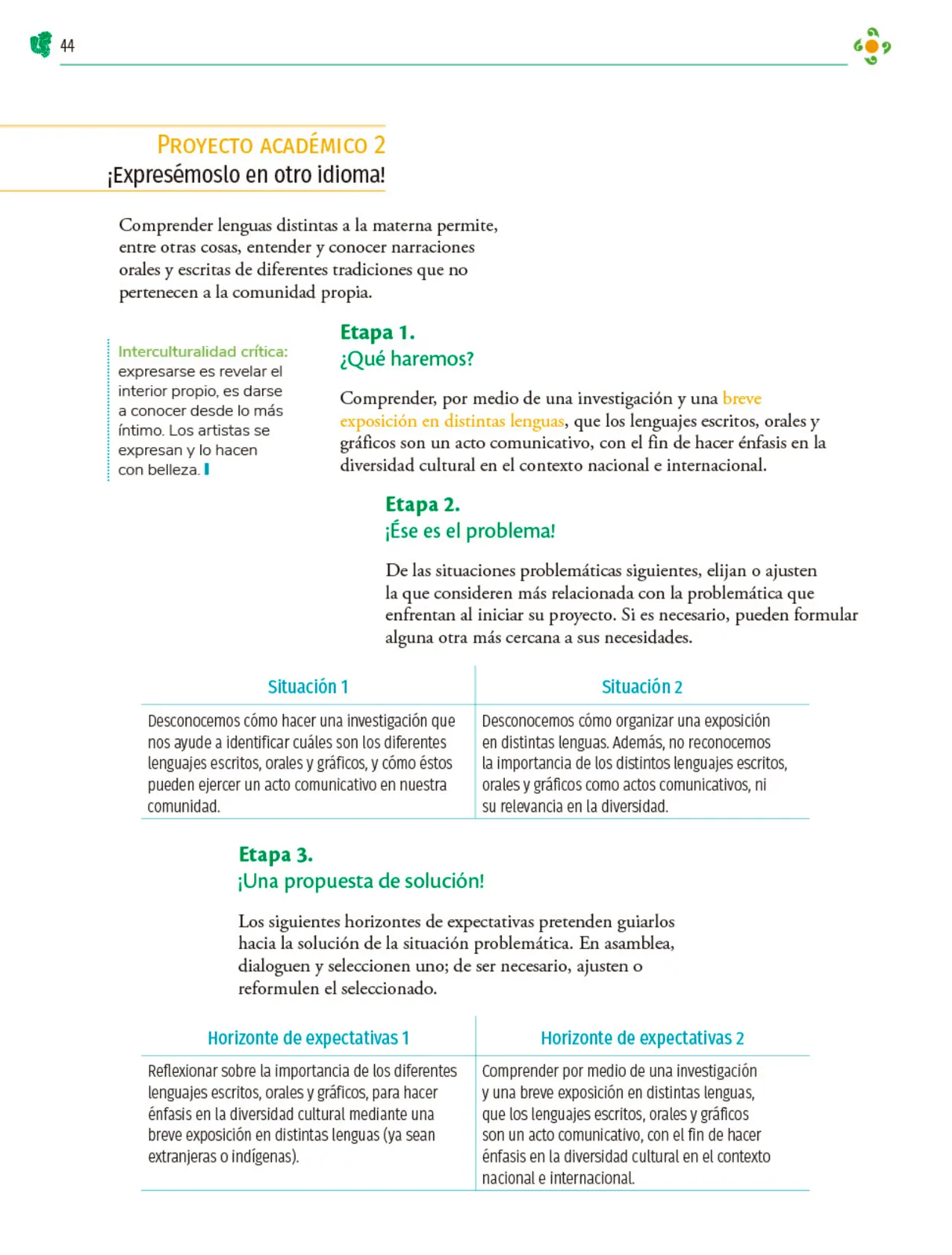 Miniatura página 45 de Colección Sk´asolil. Nuestro libro de Proyectos. Tomo I.    Libro de Educación Telesecundaria Grado 2°  Ciclo Escolar 2025 - 2026