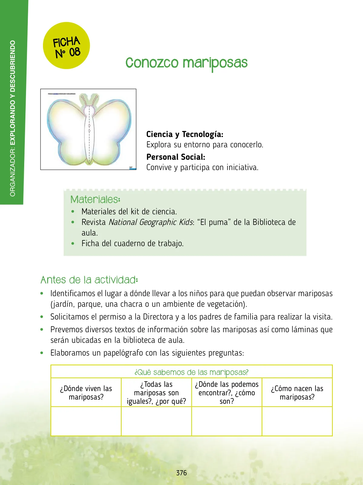 Página 378 de Agenda pedagógica 2017-2018 para docentes de II Ciclo de Instituciones de nivel de Educación Inicial · 2017