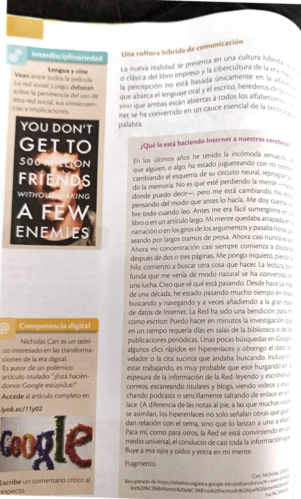 Página 20 de Lengua y Literatura 1 BGU · 2024