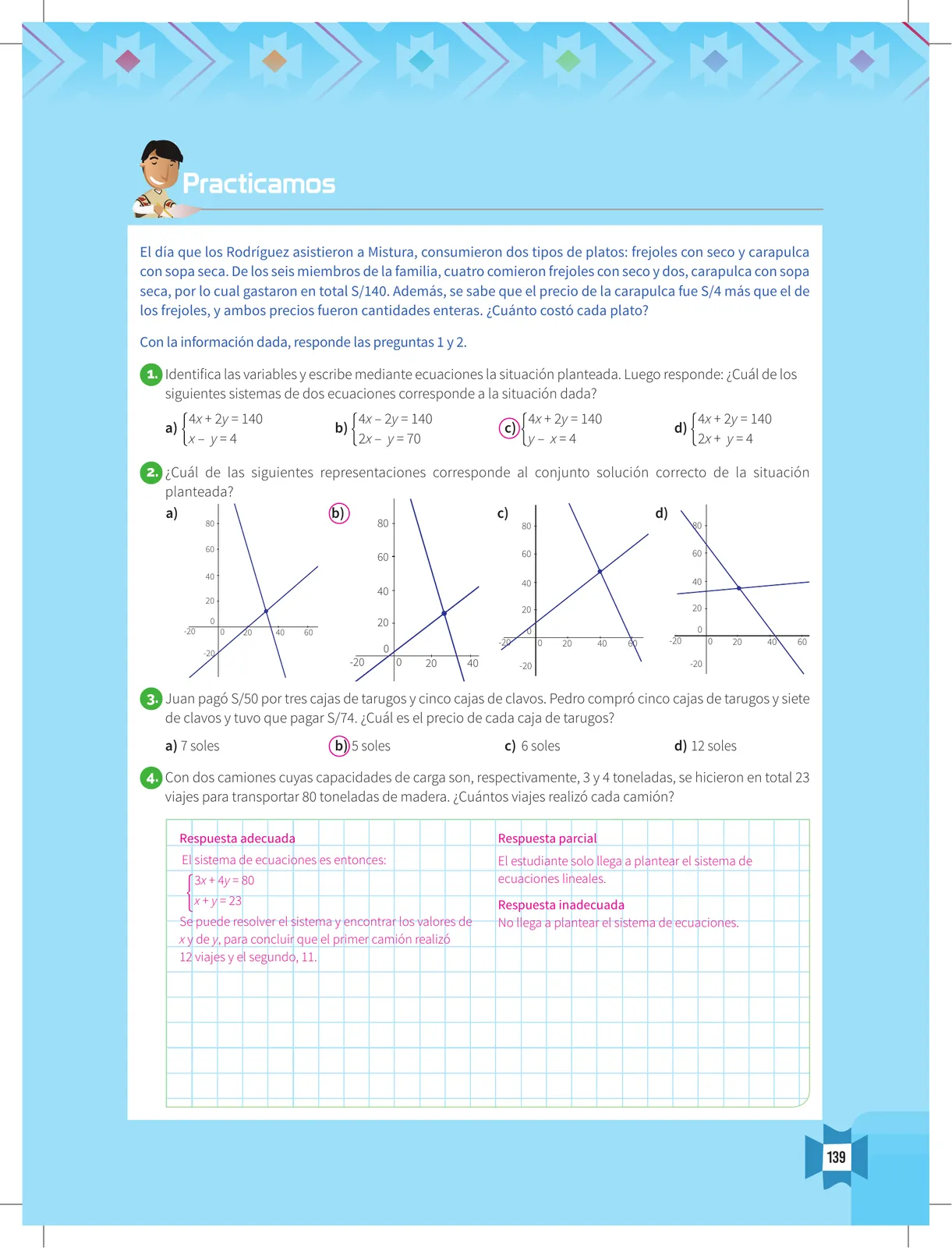 Página 141 de Resolvamos problemas 4 : manual para el docente 2018 · 2018