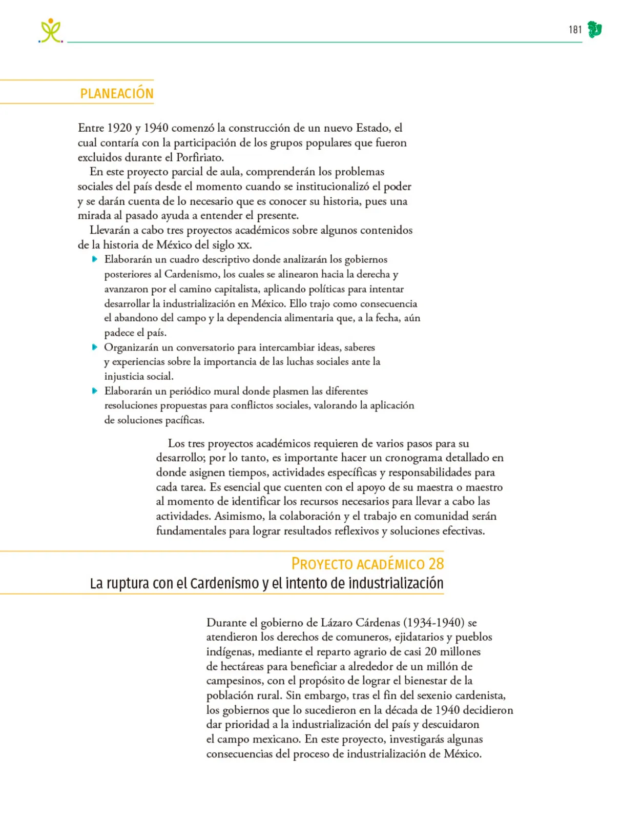Página 182 de Colección Sk´asolil. Nuestro libro de Proyectos.  Tomo III.  Libro de Educación Telesecundaria Grado 2°  Ciclo Escolar 2025 - 2026