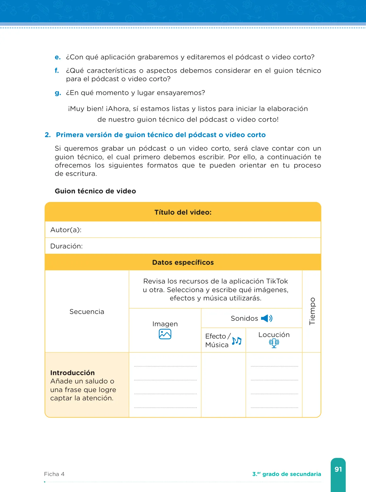 Página 93 de Fichas de aprendizaje de Comunicación 3 · 2024