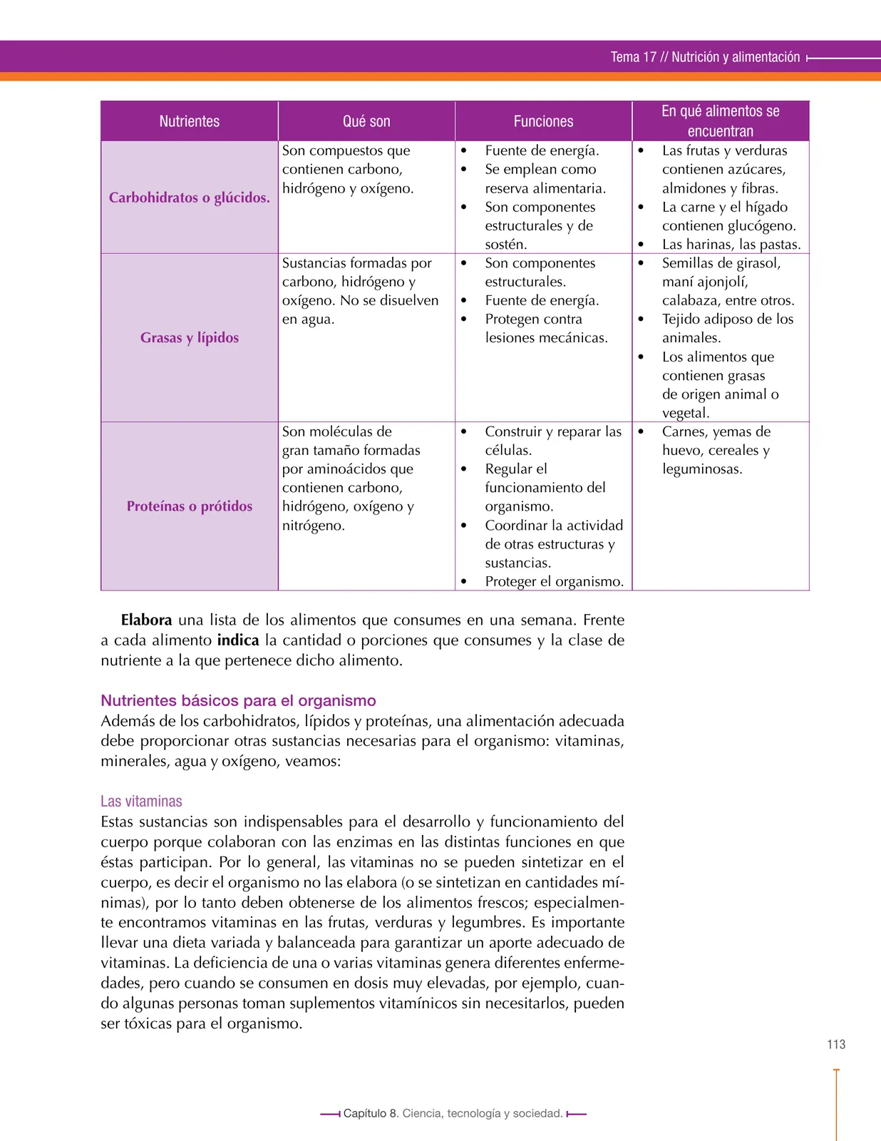 Miniatura página 113 de Ciencias Naturales 7° · Secundaria Activa