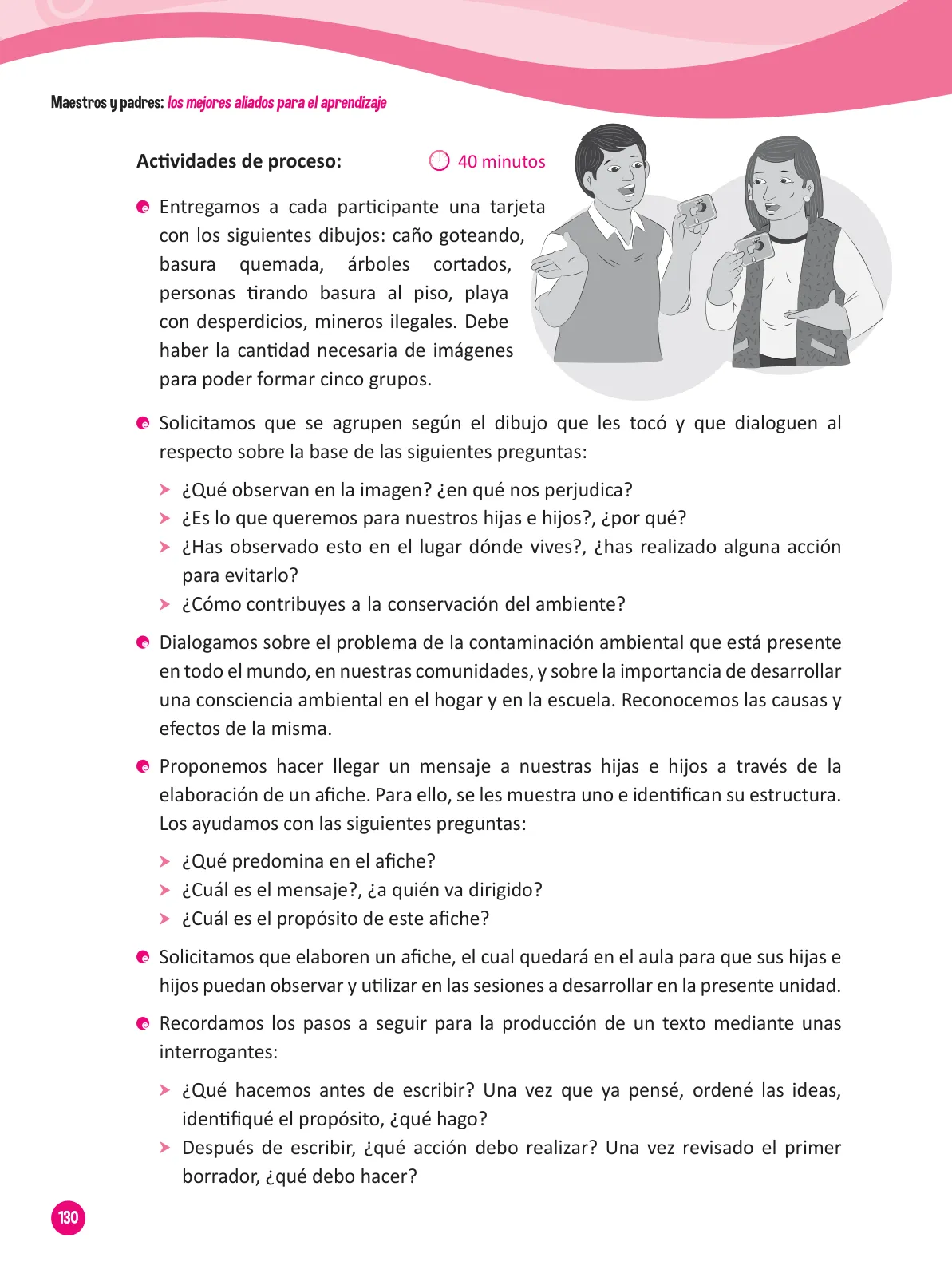 Miniatura página 132 de Guía para el trabajo docente con las familias del ciclo III de Primaria · 2016