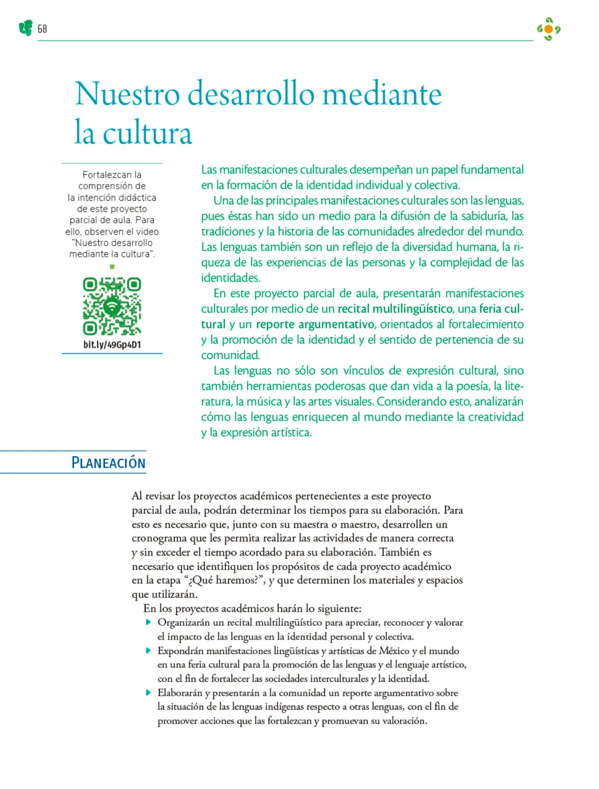 Página 69 de Colección Nanahuatzin. Nuestro libro de Proyectos. Tomo I. Libro de Educación Telesecundaria Grado 3° Ciclo Escolar 2025 - 2026