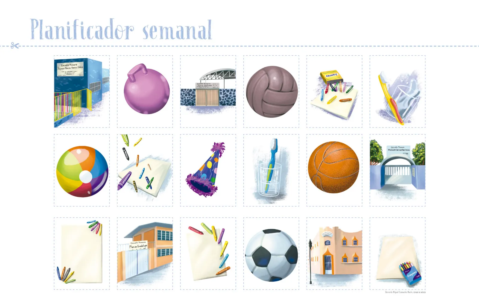Página 16 de Jugar e imaginar con mi material manipulable de Preescolar. Libro de Educación Preescolar Grado 3° Ciclo Escolar 2025 - 2026