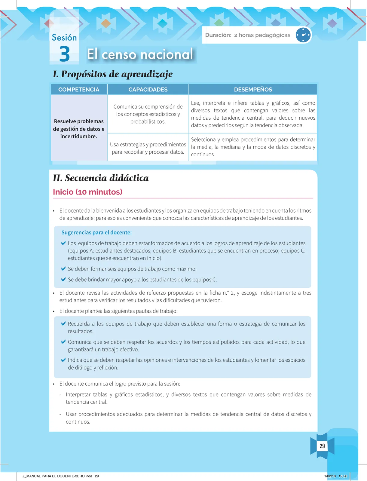 Miniatura página 31 de Resolvamos problemas 3 : manual para el docente 2018 · 2018