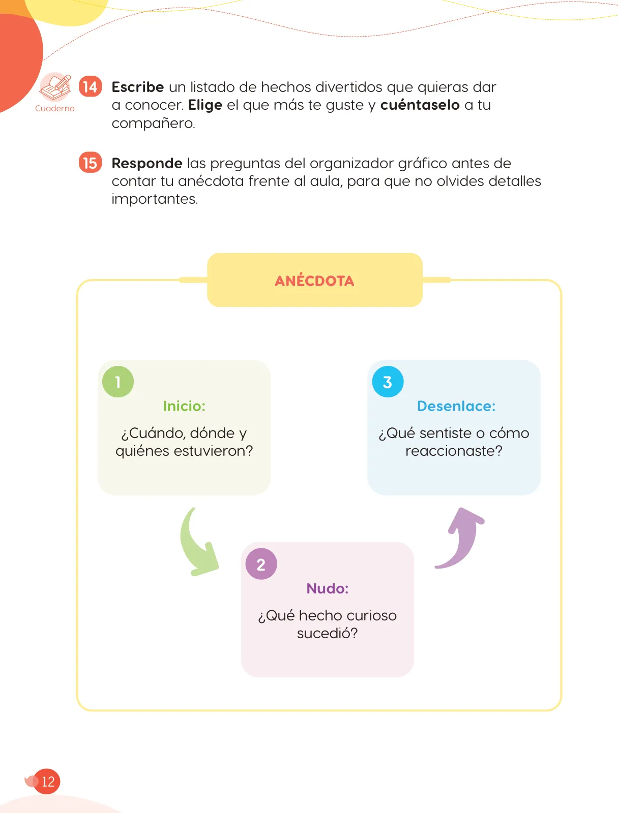 Miniatura página 14 de Cuadernillo de Comunicación 3. Tercer grado de Primaria · 2024