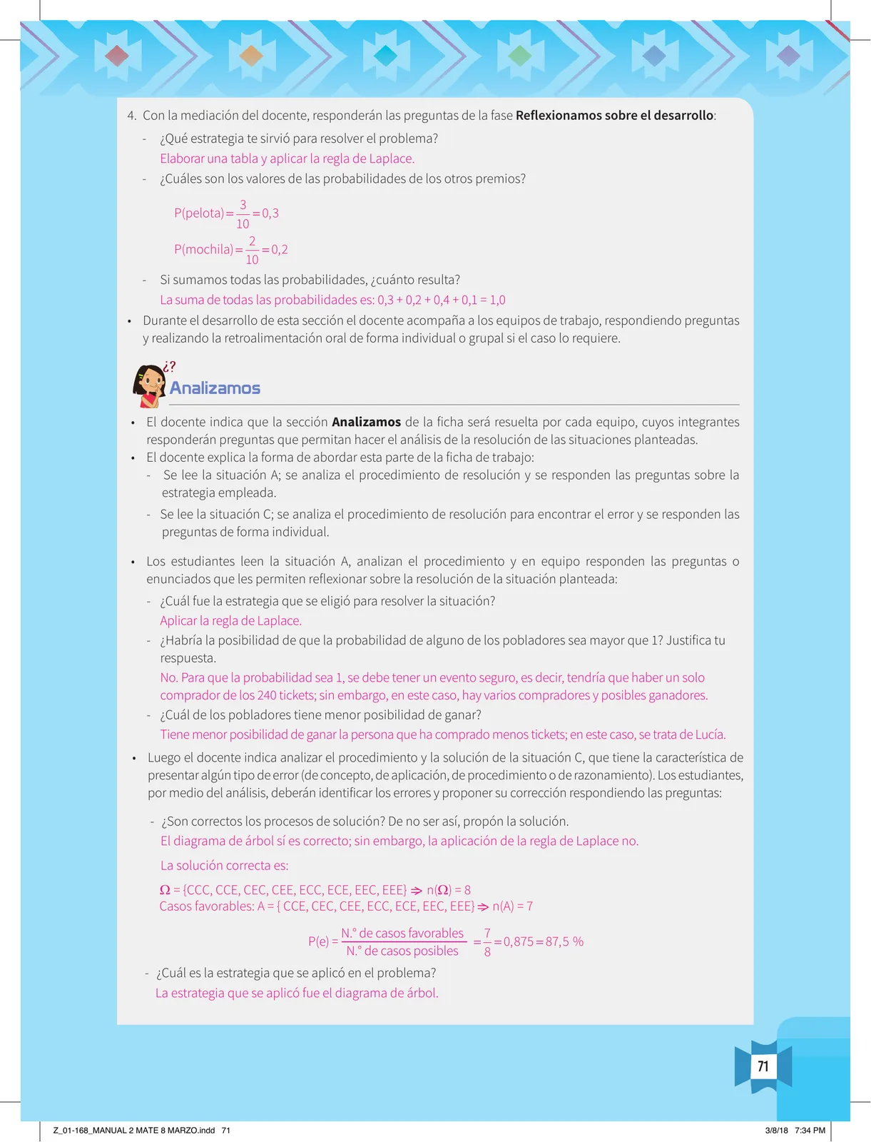 Miniatura página 73 de Resolvamos problemas 2 : manual para el docente 2018 · 2018