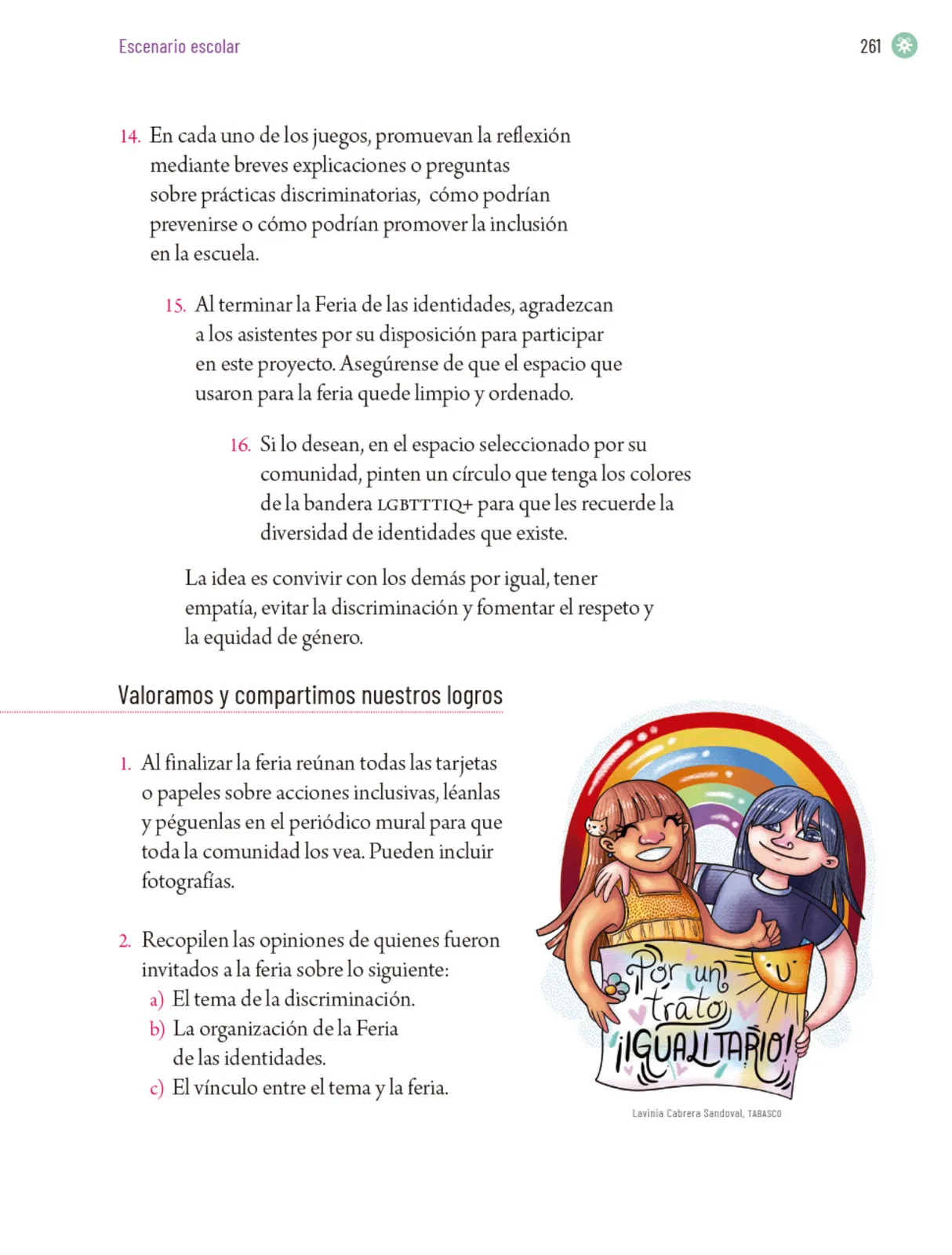 Miniatura página 264 de Proyectos Escolares.   Libro de Educación Primaria Grado 5°  Ciclo Escolar 2025 - 2026