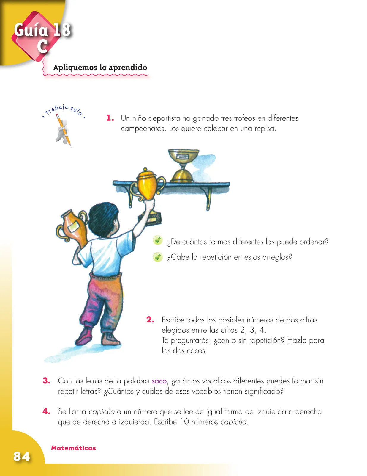 Miniatura página 84 de Matematica 5° · Cartilla 03
